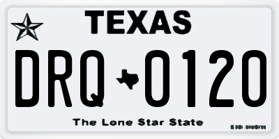 TX license plate DRQ0120