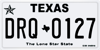 TX license plate DRQ0127