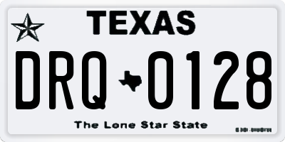 TX license plate DRQ0128