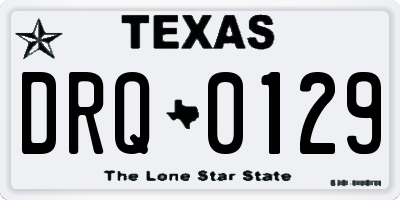 TX license plate DRQ0129