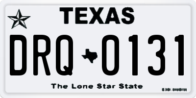 TX license plate DRQ0131