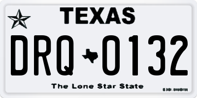 TX license plate DRQ0132