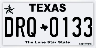 TX license plate DRQ0133