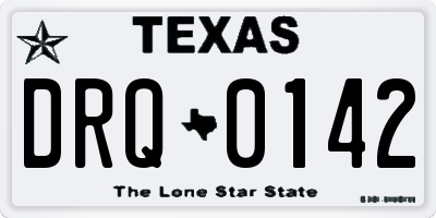 TX license plate DRQ0142