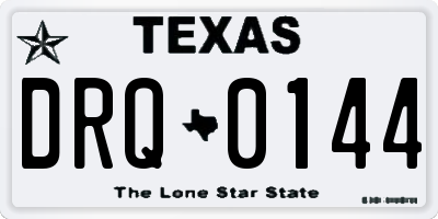TX license plate DRQ0144