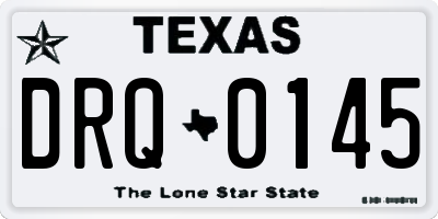 TX license plate DRQ0145