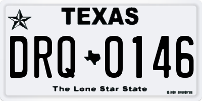TX license plate DRQ0146