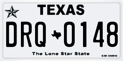 TX license plate DRQ0148
