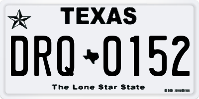 TX license plate DRQ0152