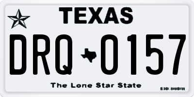 TX license plate DRQ0157
