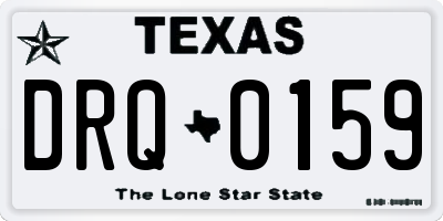 TX license plate DRQ0159
