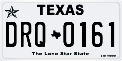TX license plate DRQ0161