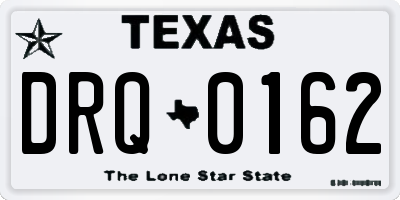 TX license plate DRQ0162