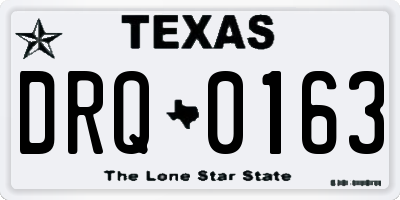 TX license plate DRQ0163