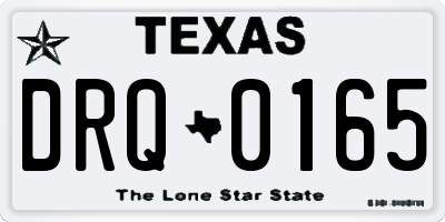 TX license plate DRQ0165