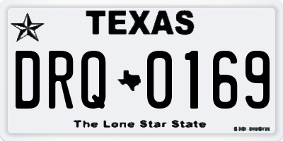 TX license plate DRQ0169