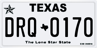 TX license plate DRQ0170