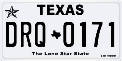 TX license plate DRQ0171