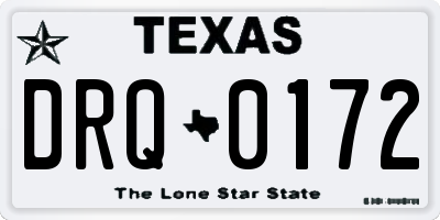 TX license plate DRQ0172