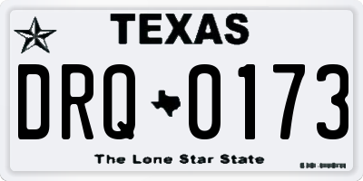 TX license plate DRQ0173