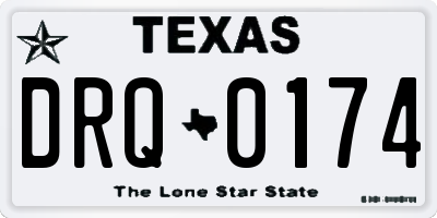 TX license plate DRQ0174