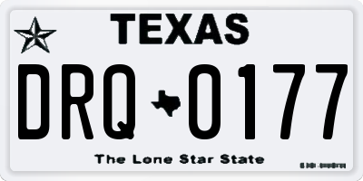 TX license plate DRQ0177