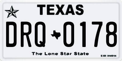 TX license plate DRQ0178
