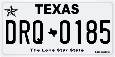 TX license plate DRQ0185