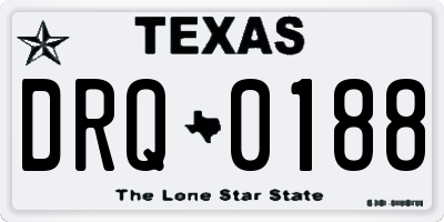 TX license plate DRQ0188