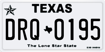 TX license plate DRQ0195