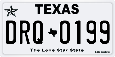 TX license plate DRQ0199