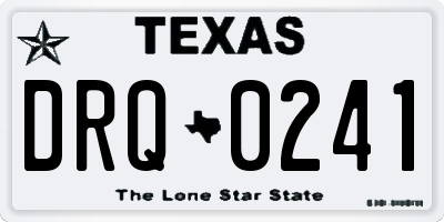 TX license plate DRQ0241