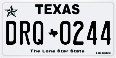 TX license plate DRQ0244