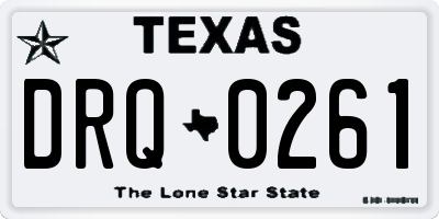 TX license plate DRQ0261