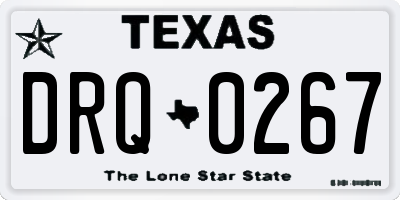 TX license plate DRQ0267