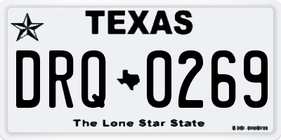 TX license plate DRQ0269