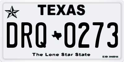 TX license plate DRQ0273