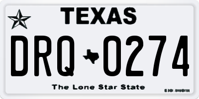 TX license plate DRQ0274