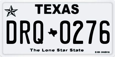 TX license plate DRQ0276