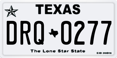 TX license plate DRQ0277