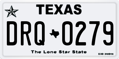 TX license plate DRQ0279