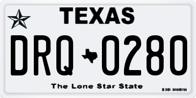 TX license plate DRQ0280