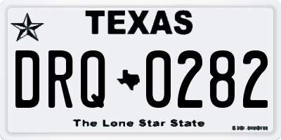 TX license plate DRQ0282