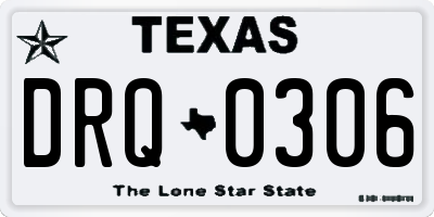 TX license plate DRQ0306
