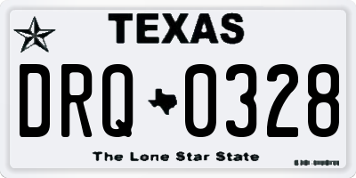 TX license plate DRQ0328