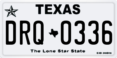 TX license plate DRQ0336