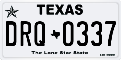 TX license plate DRQ0337