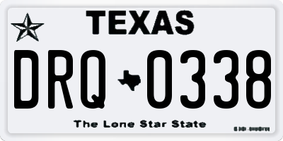 TX license plate DRQ0338