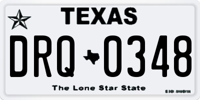 TX license plate DRQ0348