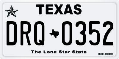 TX license plate DRQ0352